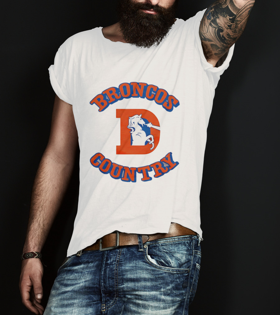 Broncos Country D Letter Horseshoe T-Shirt