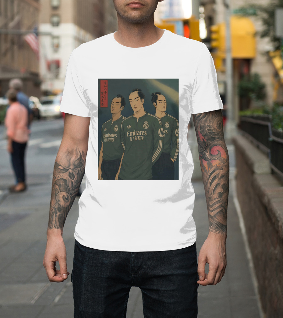 Emirates Fly Better Real Madrid Adidas Samurai Japanese T-Shirt