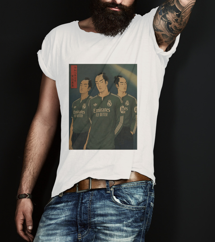 Emirates Fly Better Real Madrid Adidas Samurai Japanese T-Shirt