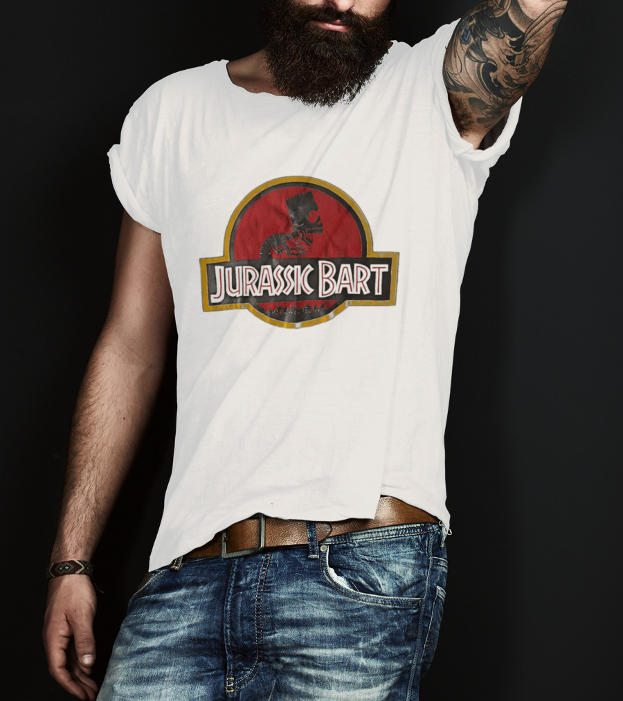 Jurassic Bart The Simpsons Dinosaur Skeleton T-Shirt