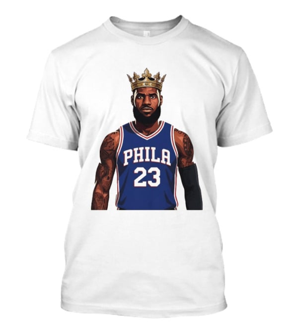 LeBron James #23 Philadelphia 76ers King Phila Basketball T-Shirt