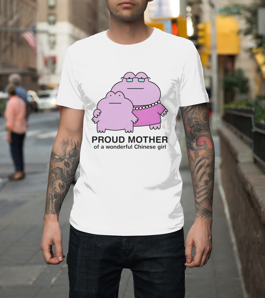 Proud Mother Of A Wonderful Chinese Girl Cartoon Characters T-Shirt