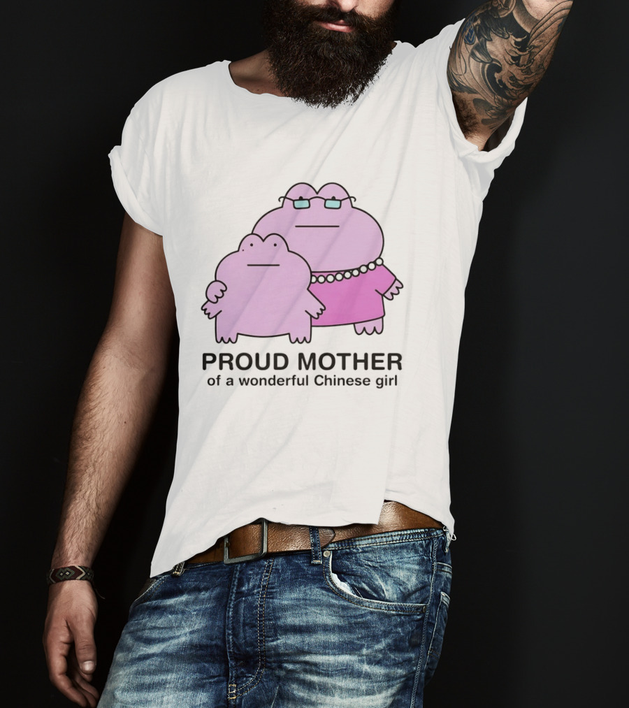Proud Mother Of A Wonderful Chinese Girl Cartoon Characters T-Shirt
