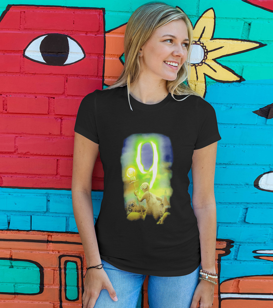 9 Movie Iconic Character With Light Bulb Staff And Gas Mask T-Shirt