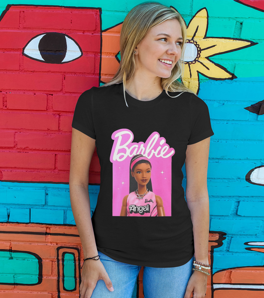 Angel Reese Barbie Doll Basketball Jersey Pink T-Shirt