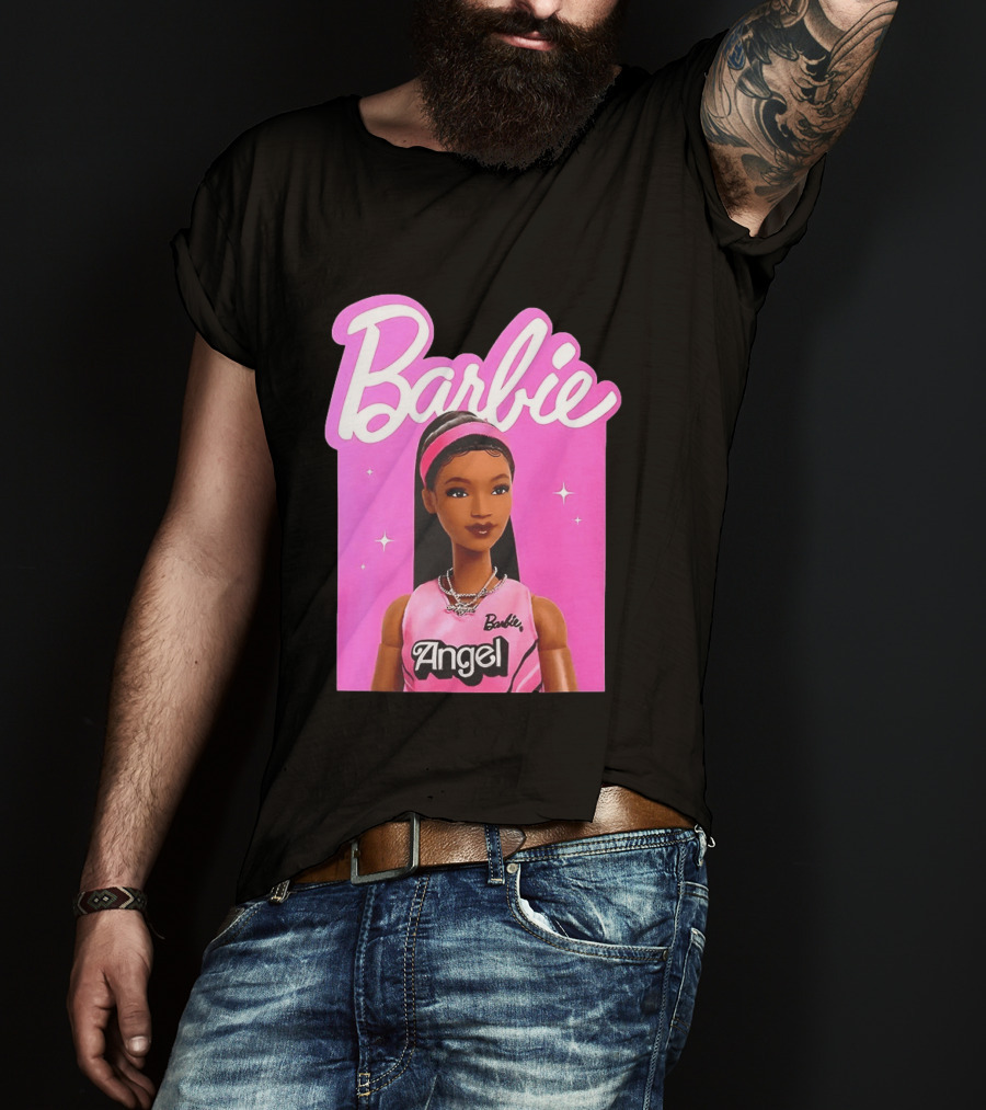 Angel Reese Barbie Doll Basketball Jersey Pink T-Shirt
