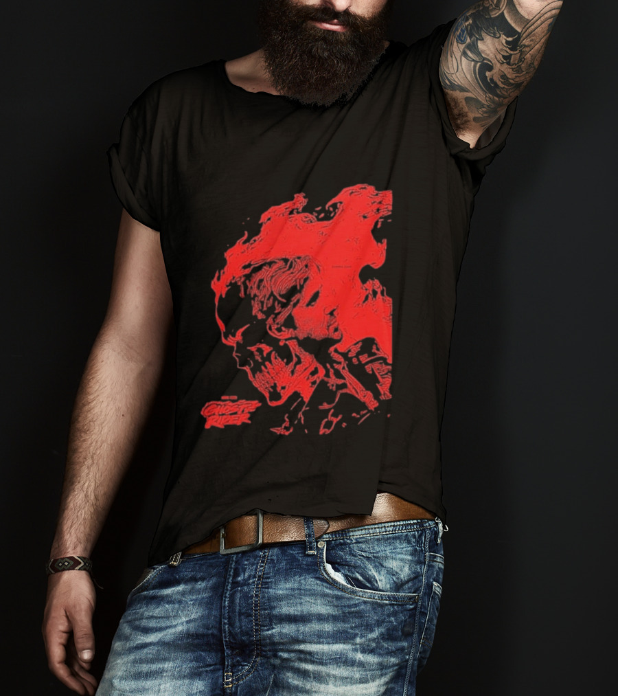 Ryan Gosling Marvel Studios Ghost Rider 2028 Movie Skeleton Flame T-Shirt