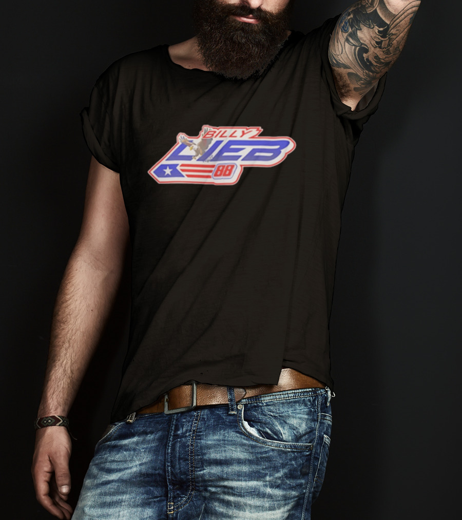 Billy Lieb No 88 Racing Driver American Eagle And Flag T-Shirt