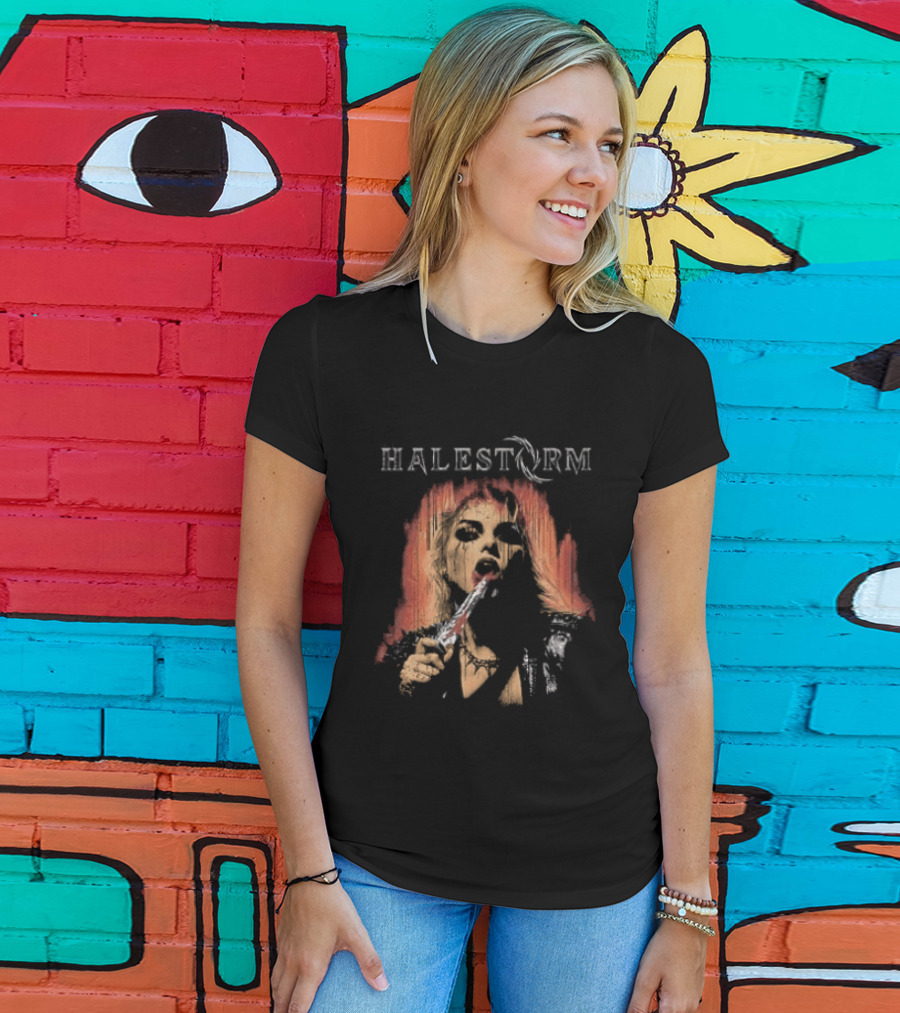 Halestorm Don't Forget To Smile Rain Blood T-Shirt