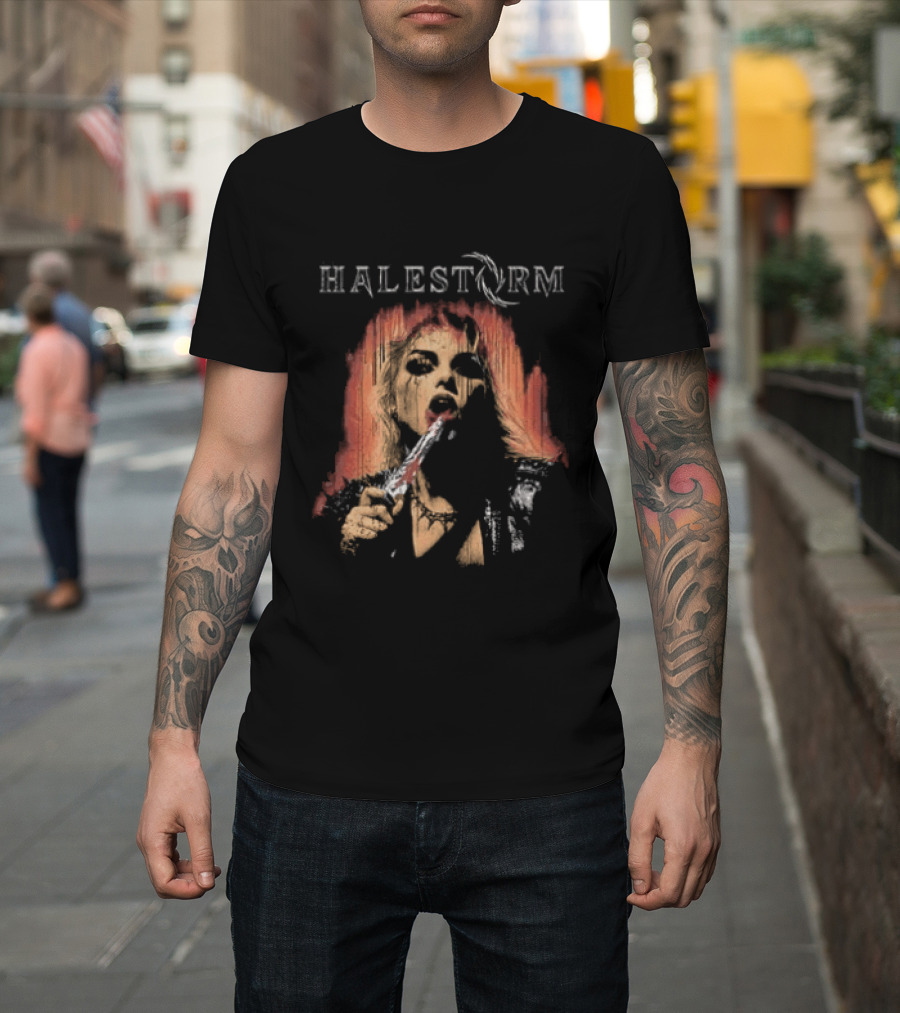 Halestorm Don't Forget To Smile Rain Blood T-Shirt