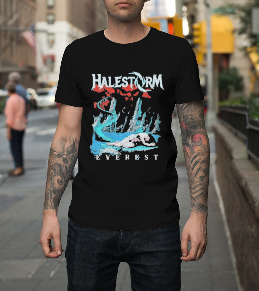 Halestorm Everest Distressed Surreal Mountain Landscape T-Shirt
