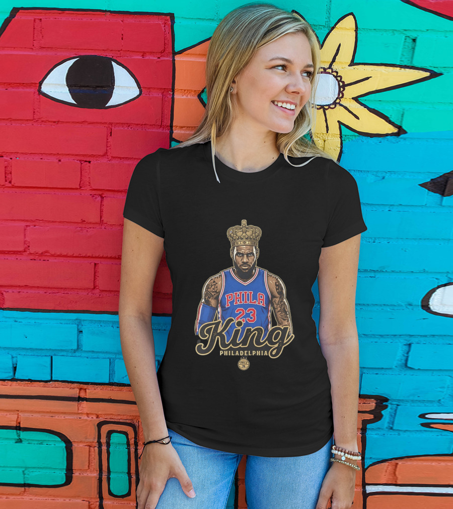 LeBron James King Phila 23 Philadelphia 76ers NBA Basketball Fan T-Shirt