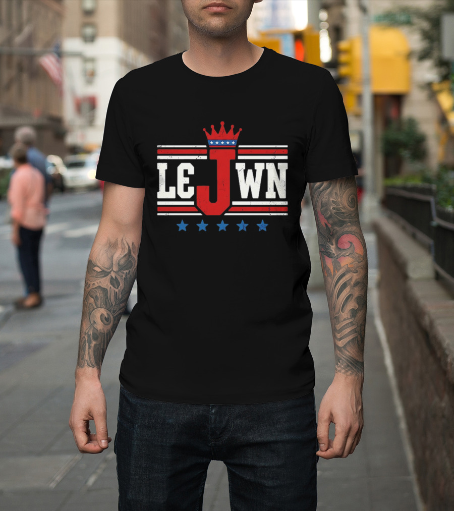 Philadelphia 76ers LeJWN NBA Crown Stars T-Shirt