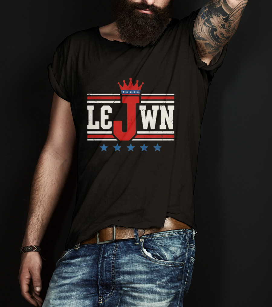 Philadelphia 76ers LeJWN NBA Crown Stars T-Shirt