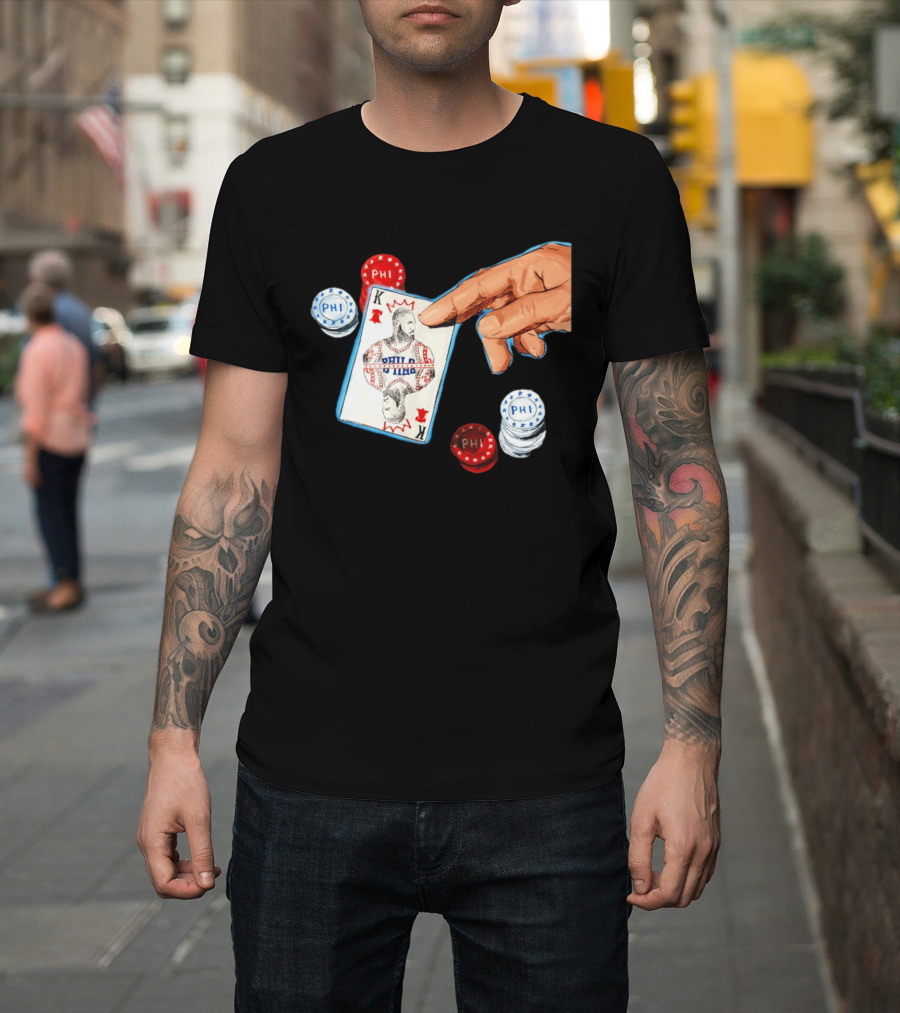 Philadelphia 76ers King Playing Card LeBron James The Last Hand T-Shirt