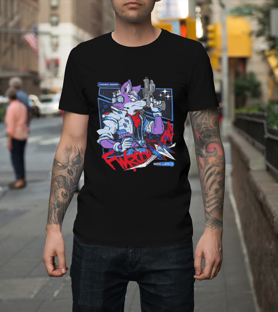 Incoming Message Fwooom Good Luck Star Fox Gaming T-Shirt