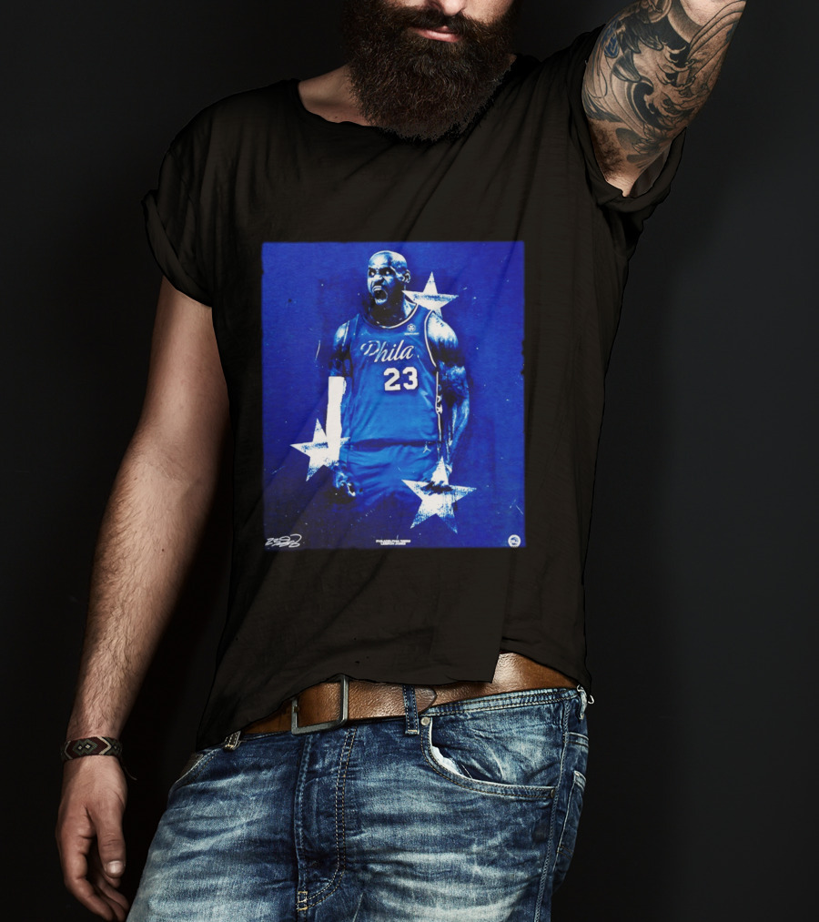 LeBron James Philadelphia 76ers Philly 23 Blue Stars T-Shirt