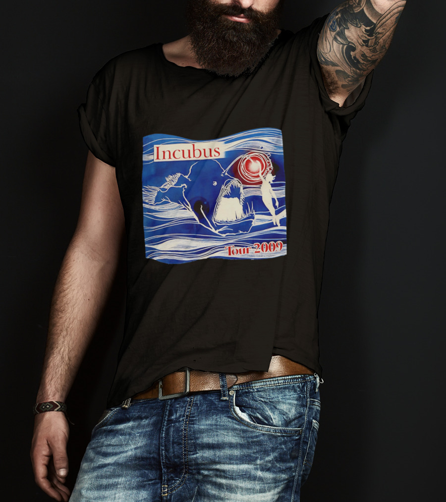 Incubus Tour 2009 Anglerfish Mermaid T-Shirt