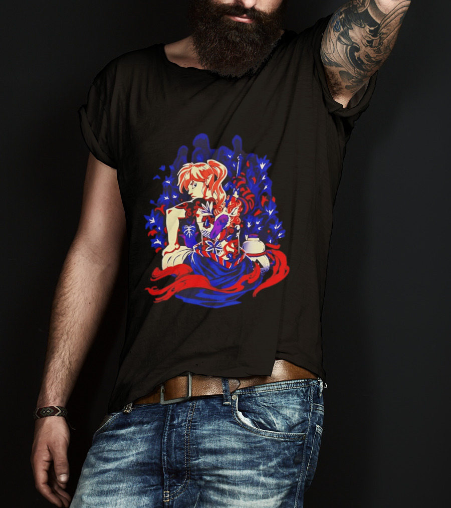 Legend Of Zelda Link Tattoo Art With Elven Warrior And Magical T-Shirt