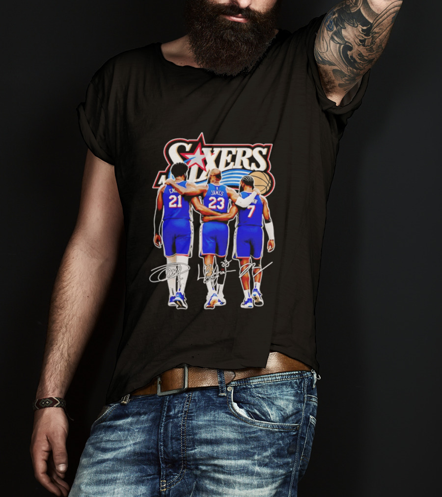 Philadelphia 76ers Embiid James Harden Back To Back Basketball Stars Sixers T-Shirt
