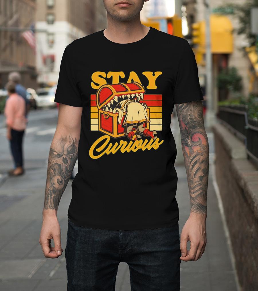 Stay Curious Mimic Dungeons And Dragons Role Playing Game T-Shirt