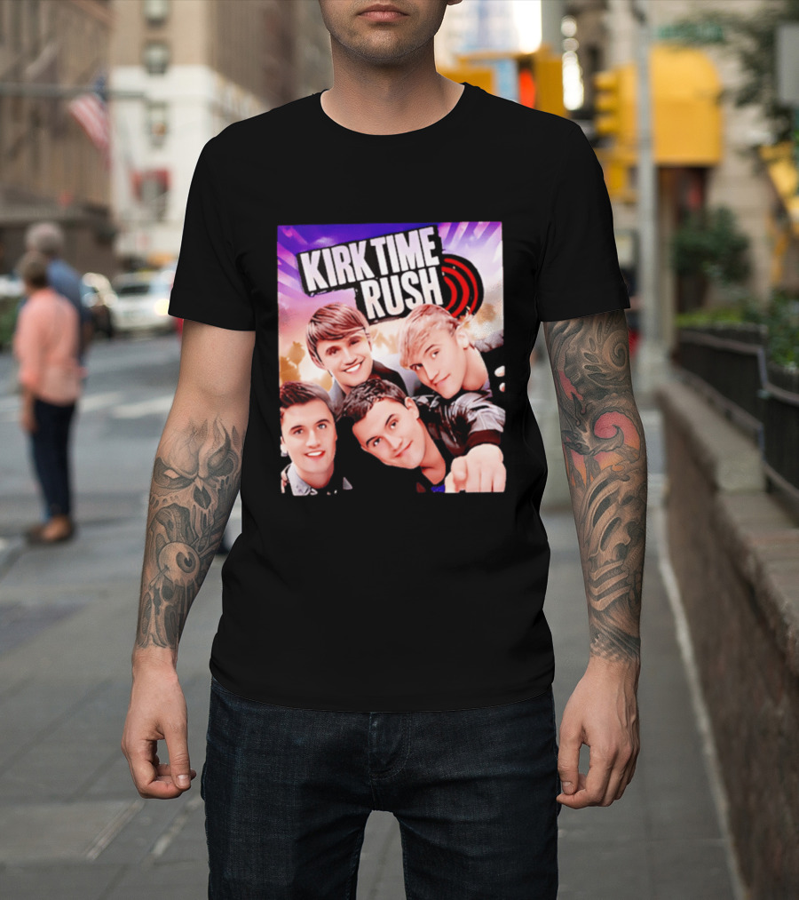 Kirk Time Rush Band Members With Palm Trees T-Shirt