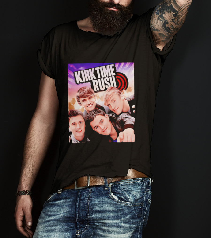 Kirk Time Rush Band Members With Palm Trees T-Shirt
