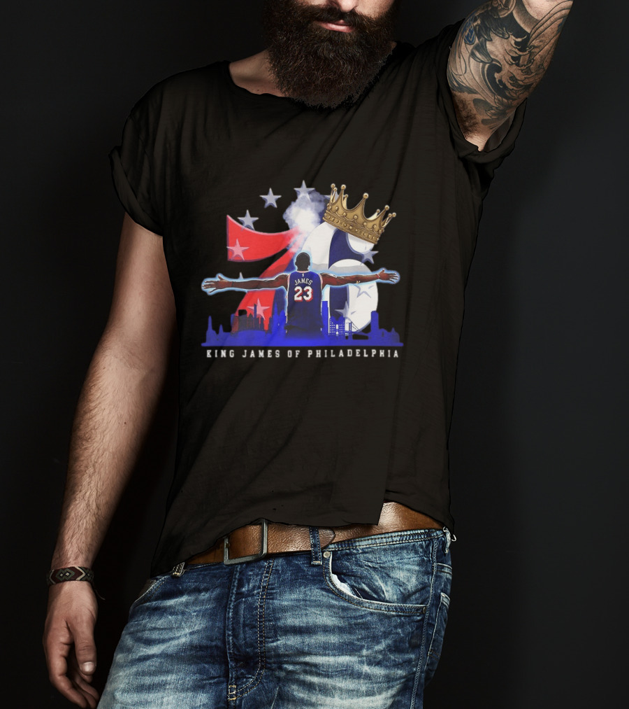 LeBron James NBA 76ers King James Of Philadelphia T-Shirt
