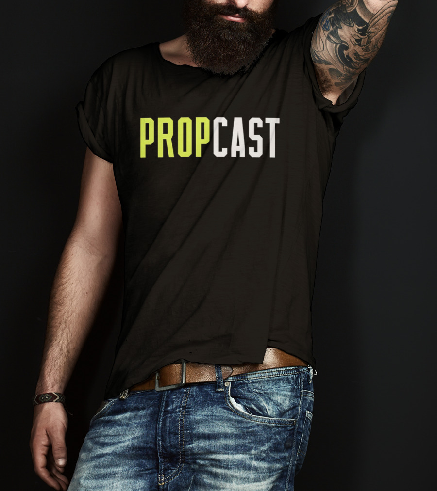 Propcast Podcast Merchandise Yellow And White T-Shirt