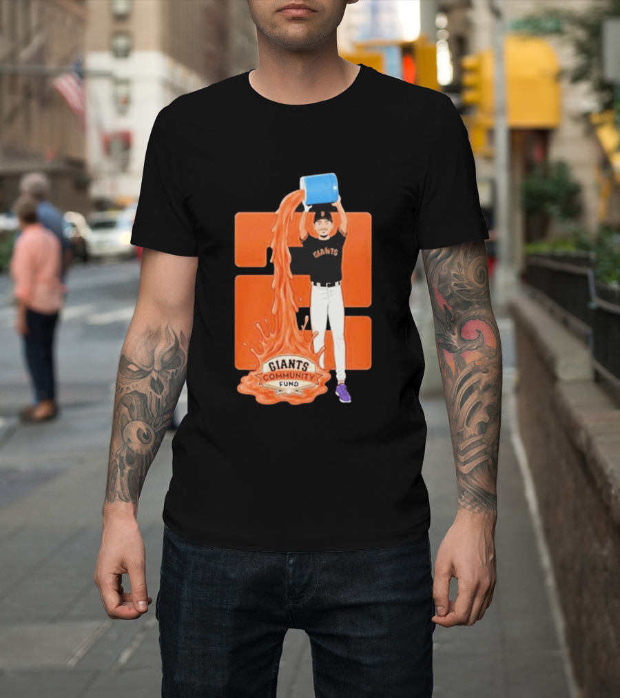 San Francisco Giants Community Fund Player Orange Bucket Splash T-Shirt
