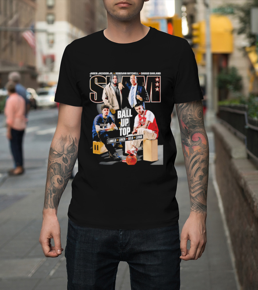 Slam Magazine Ball Up Top LaMelo Lonzo Gelo LaVar Chicago Bulls Legends T-Shirt