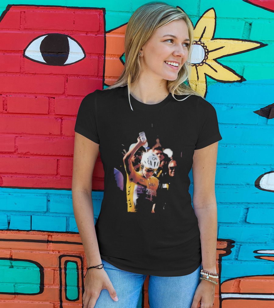 Tadej Pogačar Cooling Off With Water Bottle T-Shirt