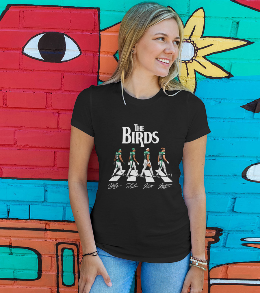 The Birds Philadelphia Eagles Abbey Road Players Signatures T-Shirt