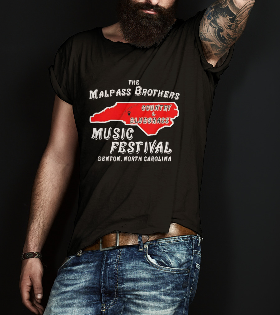 The Malpass Brothers Country Bluegrass Music Festival Denton North Carolina T-Shirt