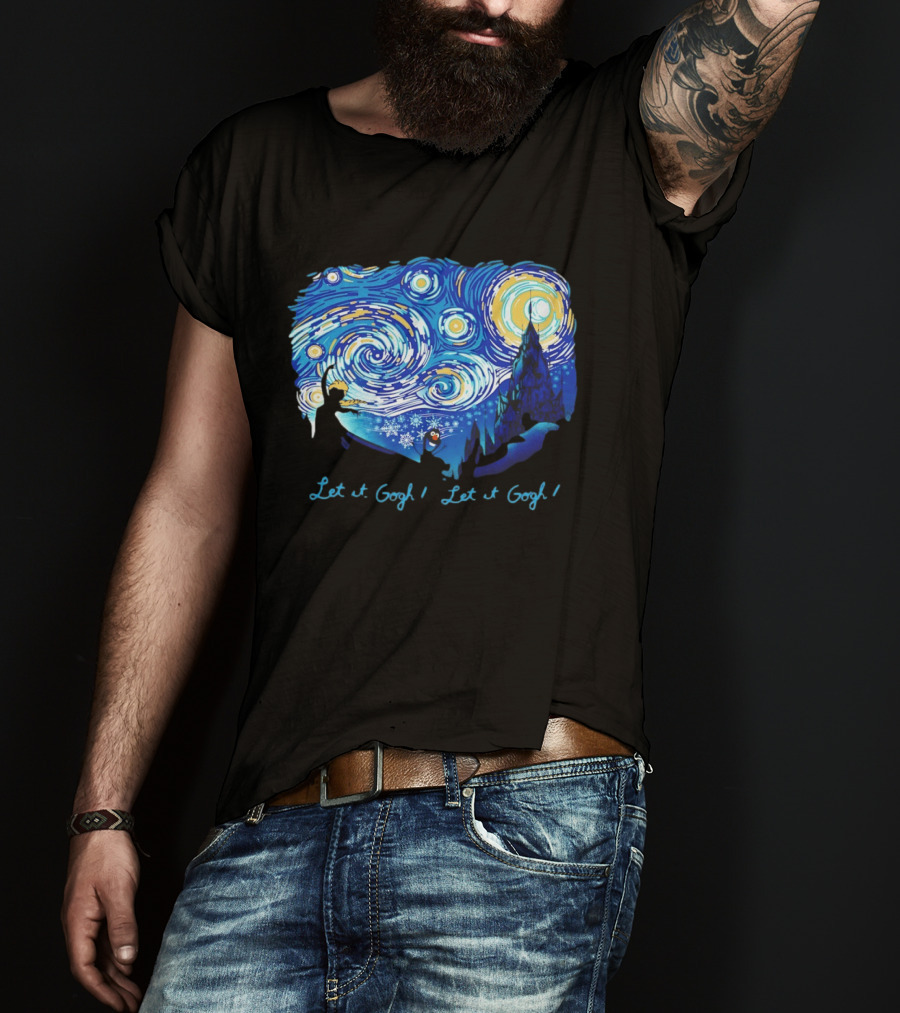 Van Gogh's Starry Night Let It Gogh Frozen T-Shirt