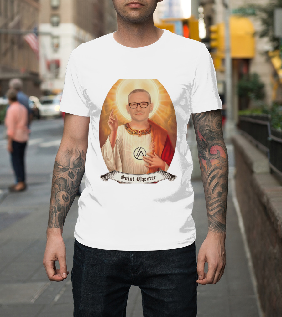 Chester Bennington Saint Chester Linkin Park Memorial T-Shirt