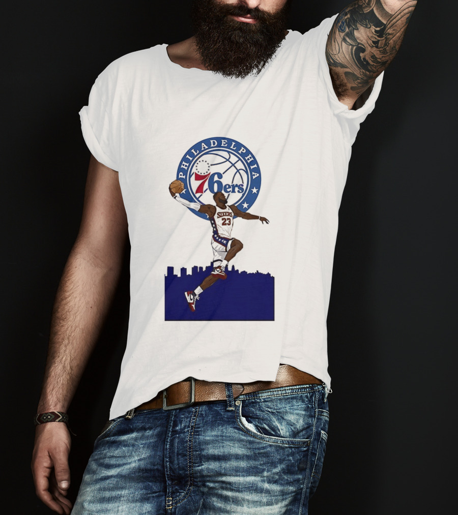 Philadelphia 76ers LeBron James Fly Guy Basketball 6ers T-Shirt