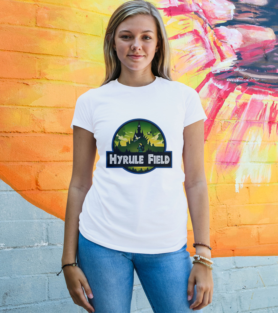 Hyrule Field Link Legend Of Zelda Jurassic Park Fusion T-Shirt
