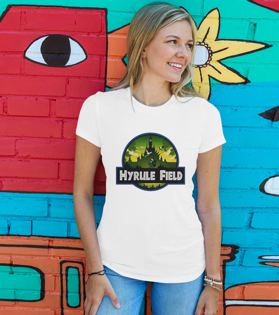 Hyrule Field Link Legend Of Zelda Jurassic Park Fusion T-Shirt