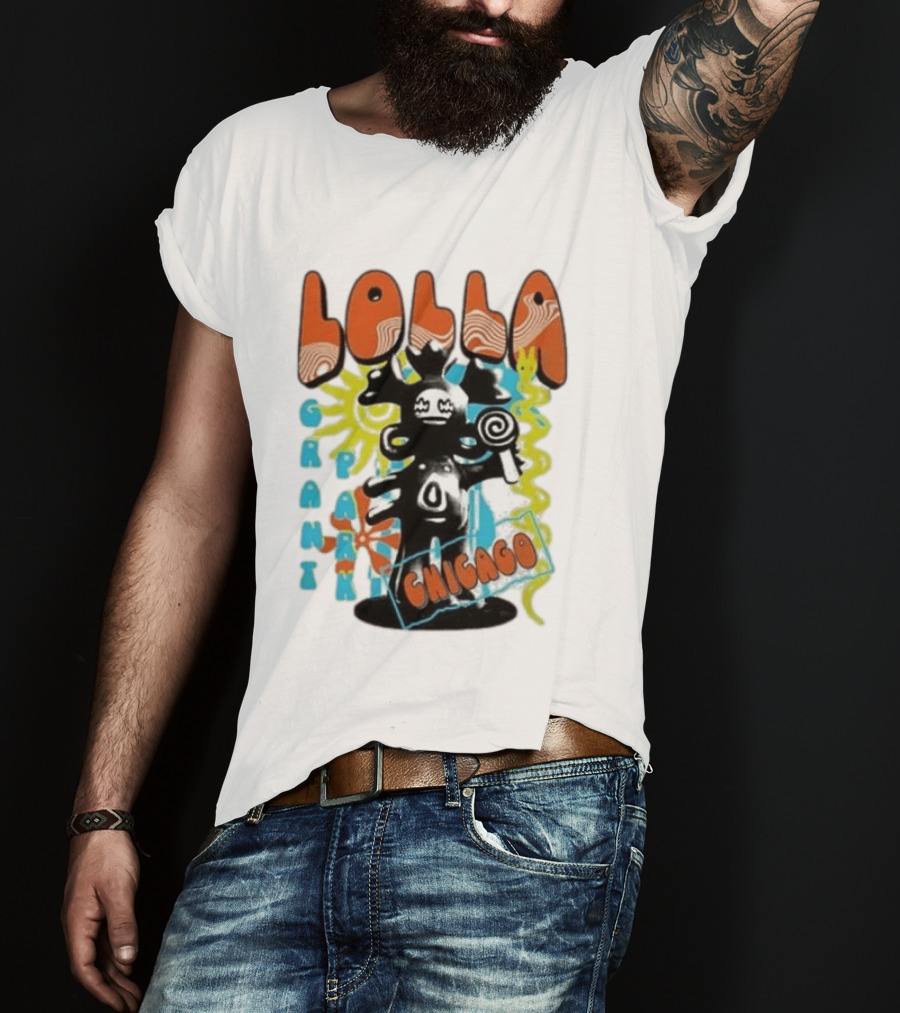 Lollapalooza Festival Lolla Grant Park Chicago Lineup July 30 Aug 2 2026 T-Shirt