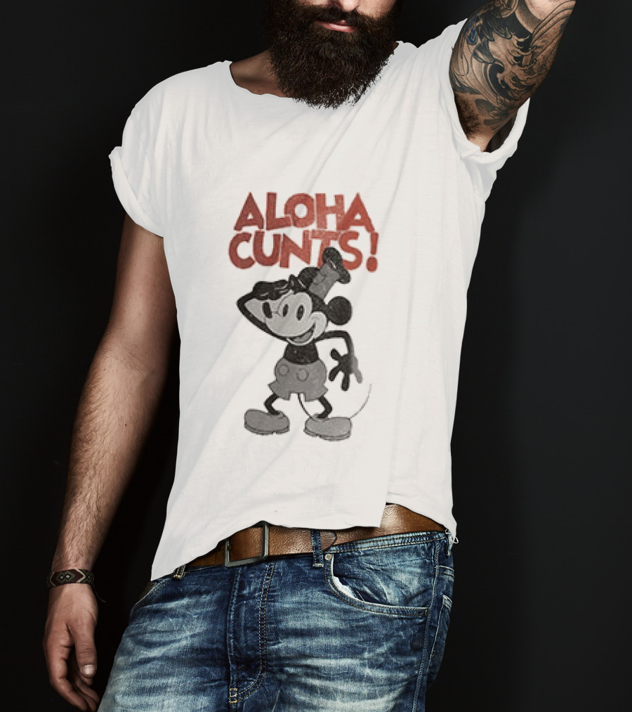 Aloha Cunts Mickey Saying Hello T-Shirt