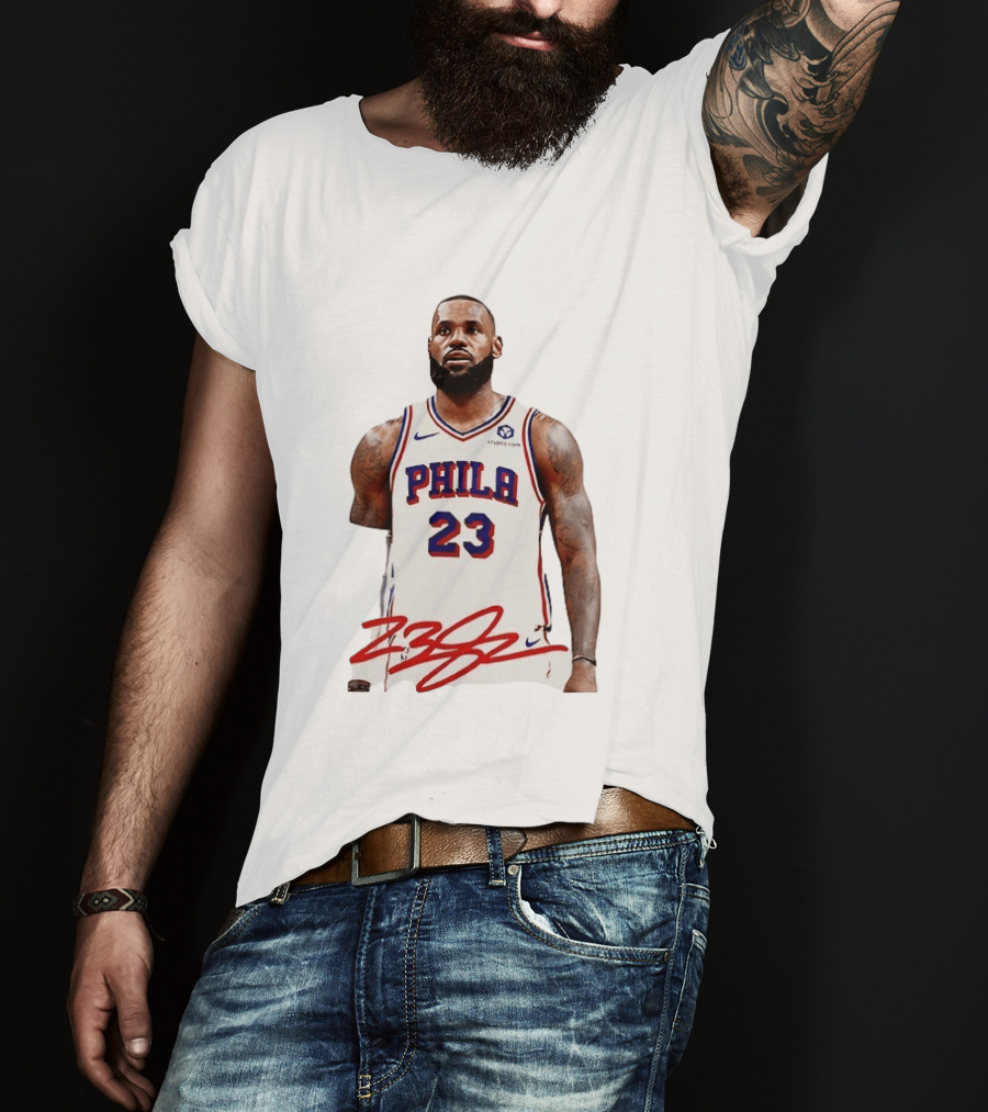 Philadelphia 23 LeBron James NBA Jersey Philly Arrival T-Shirt