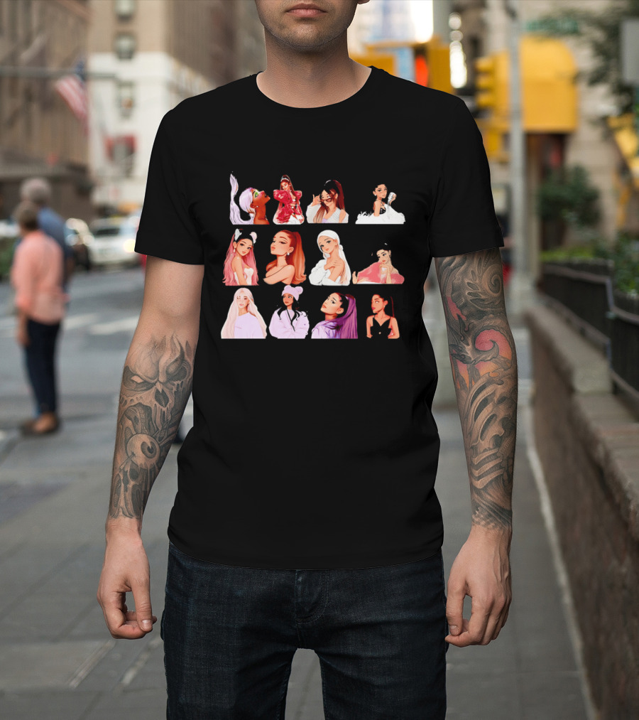 Ariana Grande New Collection Animated Style Portraits T-Shirt
