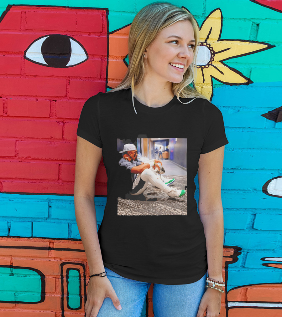 Jalen Hurts Philadelphia Eagles Smoking Trophy Cigar Celebratory Moment T-Shirt