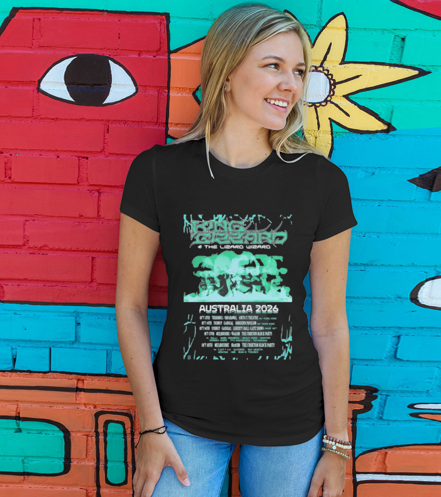 King Gizzard And The Lizard Wizard Australia 2026 Tour Chevalier Darwin Paddo Liberty Hall The Croxton Hotel T-Shirt