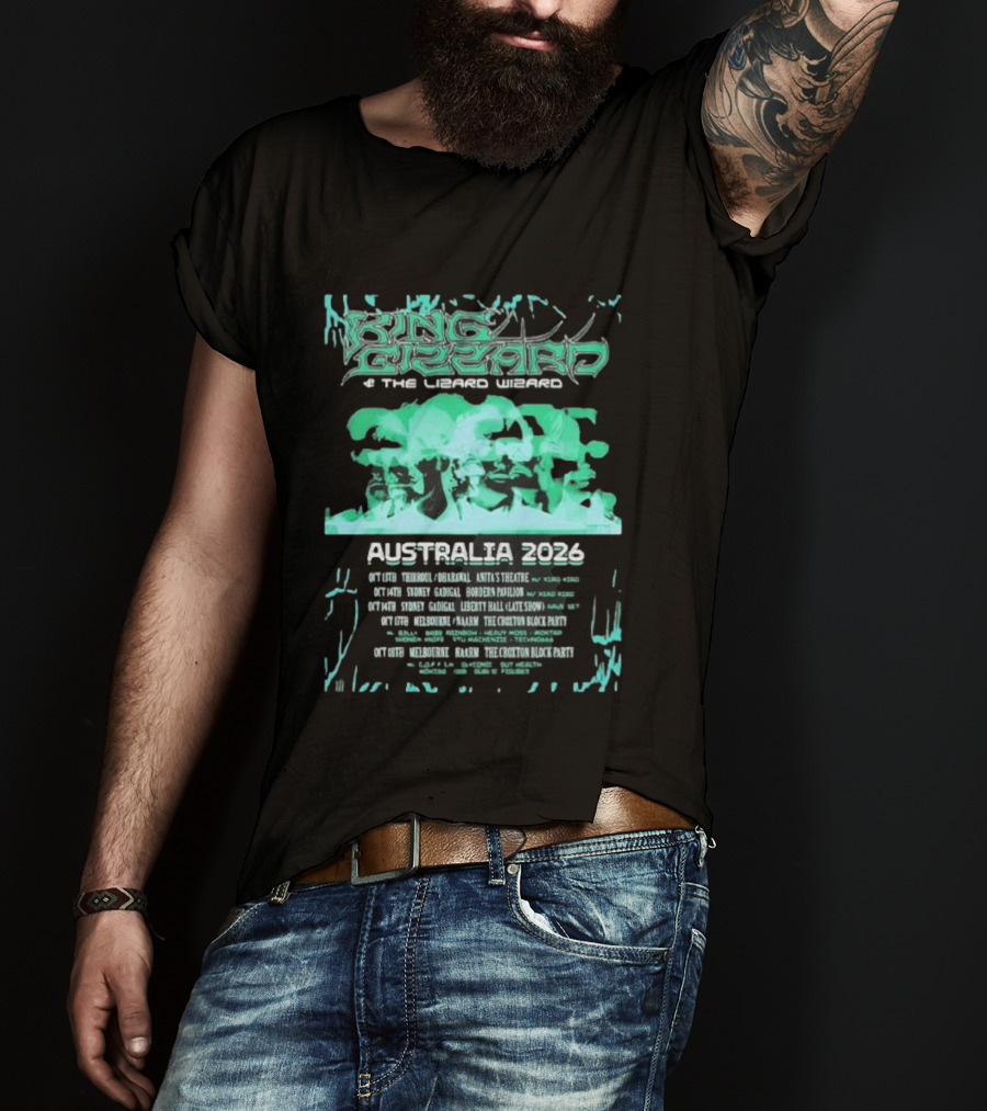 King Gizzard And The Lizard Wizard Australia 2026 Tour Chevalier Darwin Paddo Liberty Hall The Croxton Hotel T-Shirt