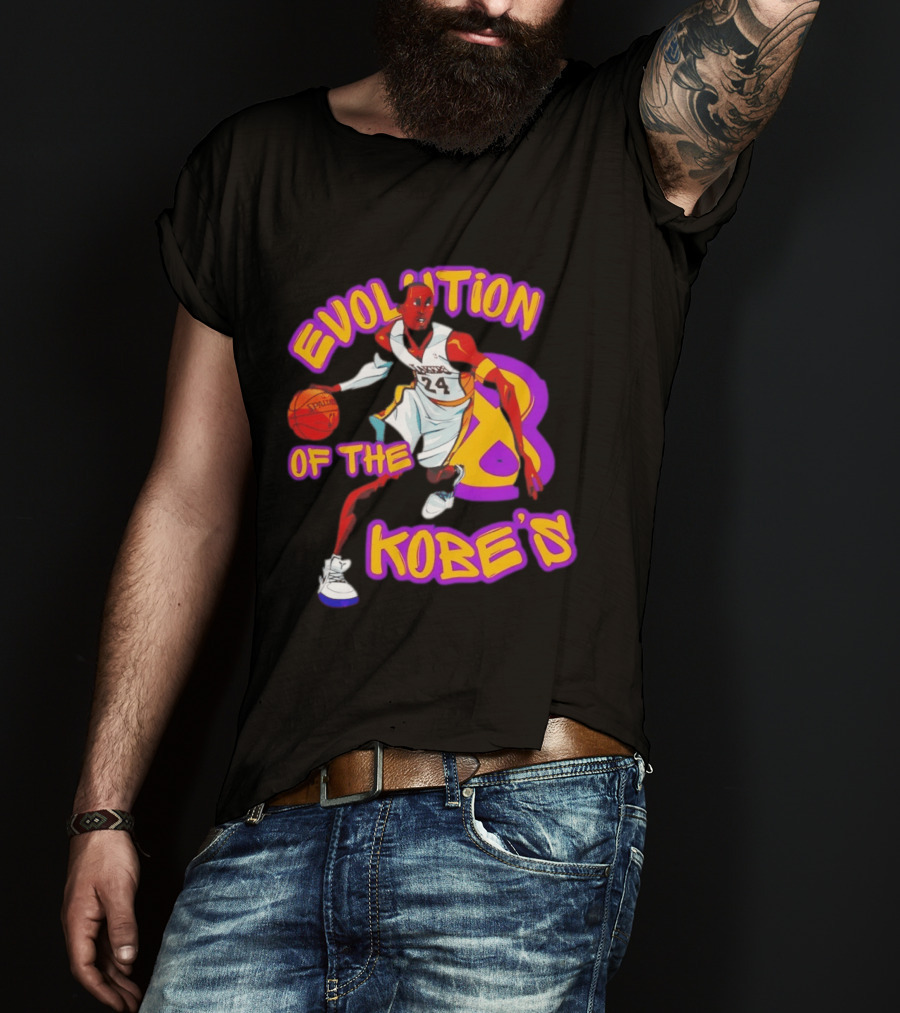 Evolution Of The Kobe's Lakers Basketball Number 24 T-Shirt
