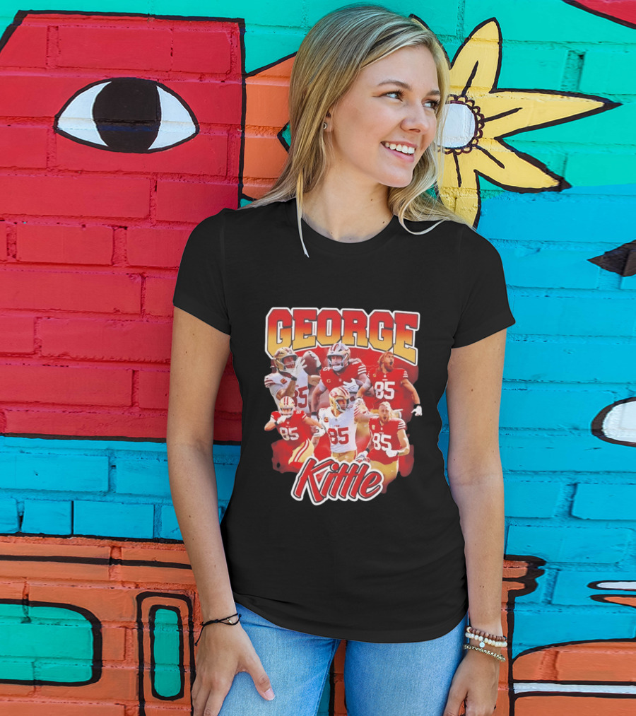 George Kittle 90s Bootleg Vintage Style Football Fan Collection T-Shirt