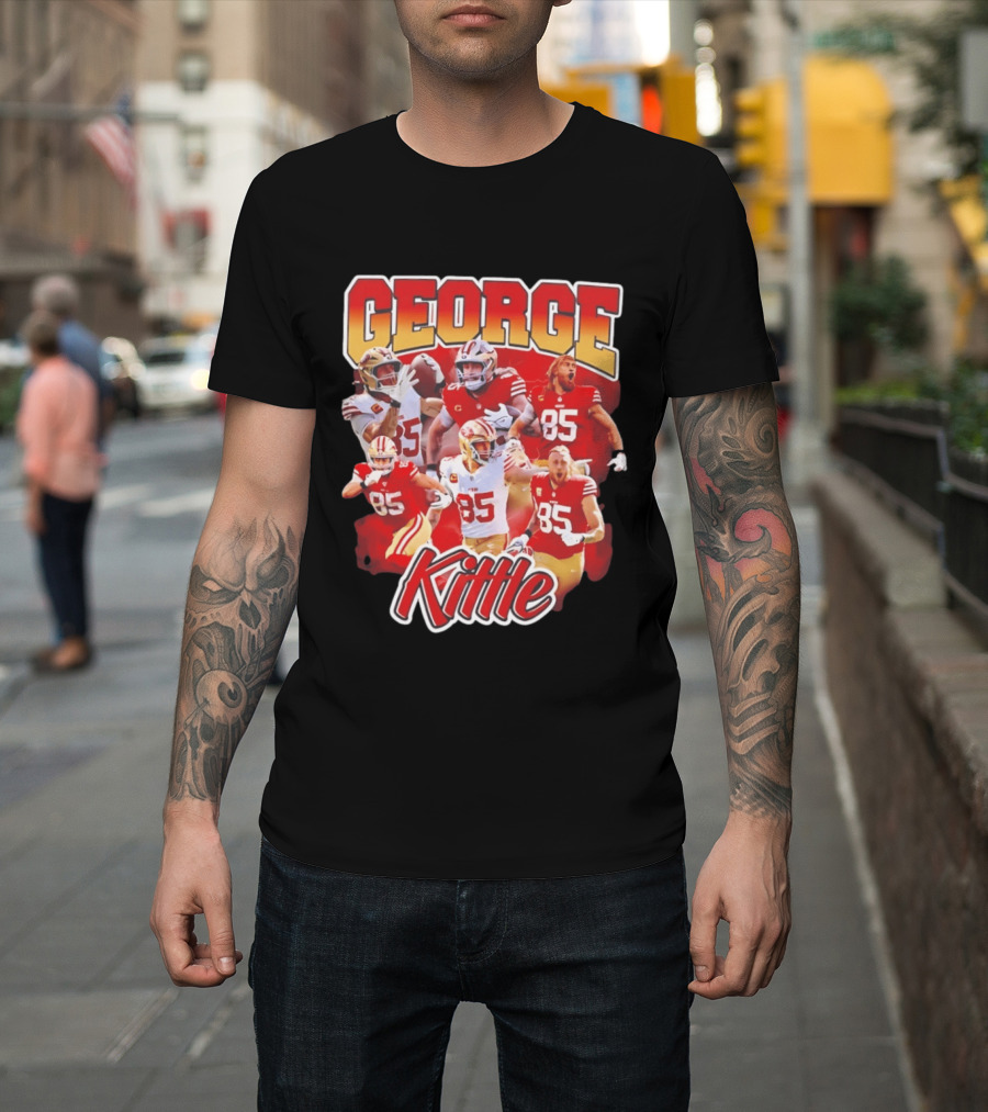George Kittle 90s Bootleg Vintage Style Football Fan Collection T-Shirt