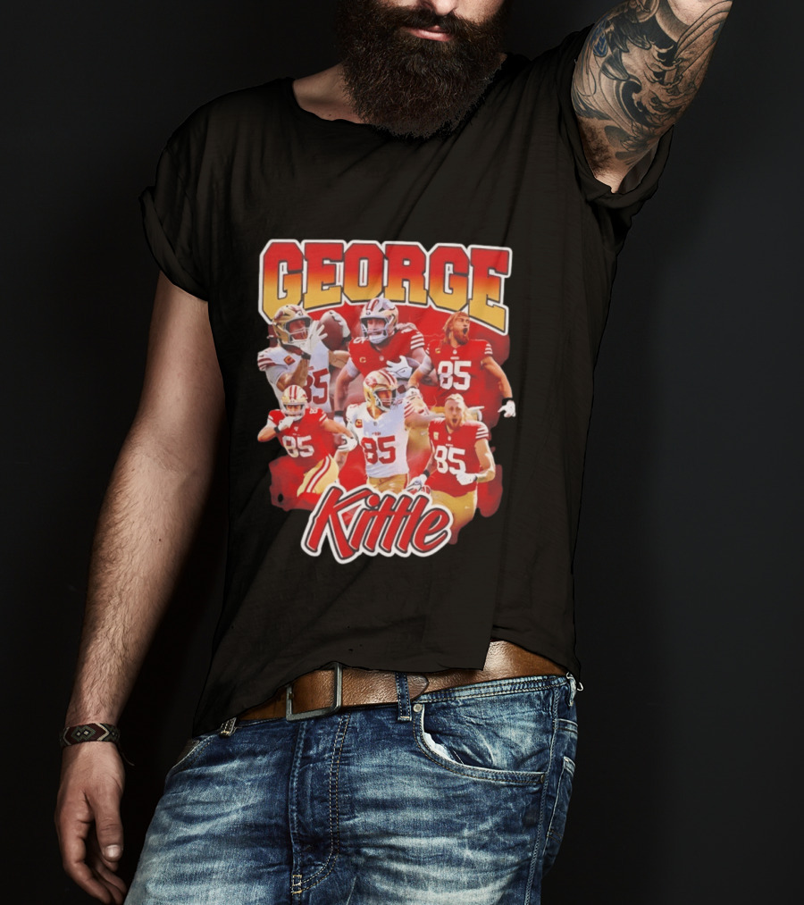 George Kittle 90s Bootleg Vintage Style Football Fan Collection T-Shirt